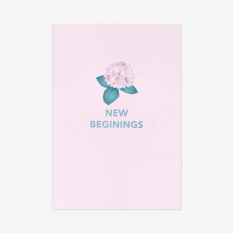 A5 hydrangea notebook