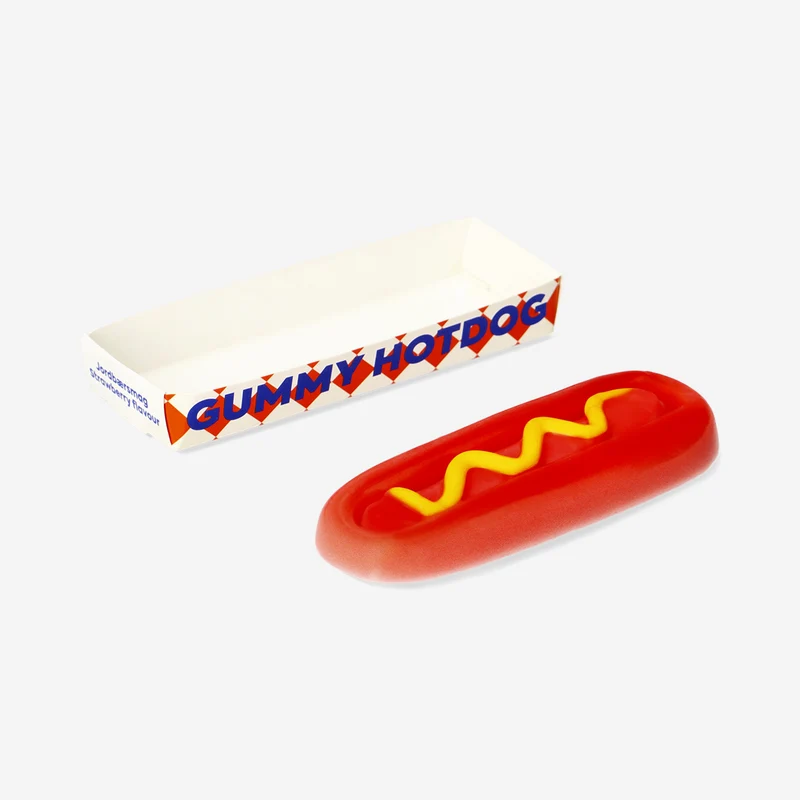 Marshmallow hot dog in box