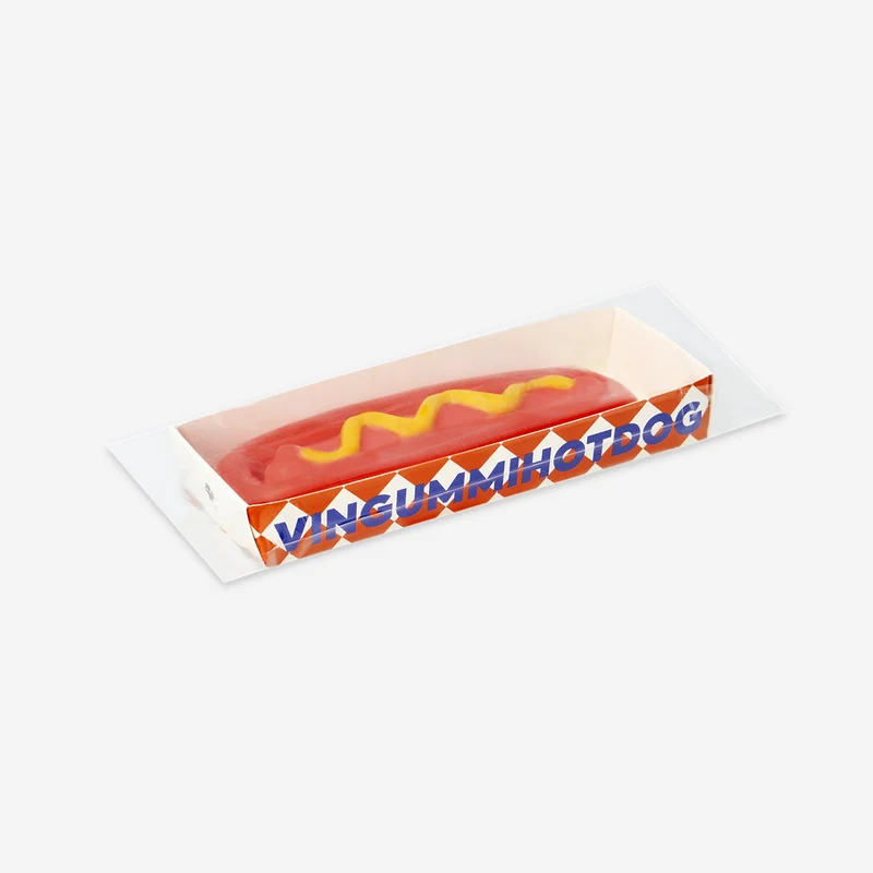 Marshmallow hot dog in box