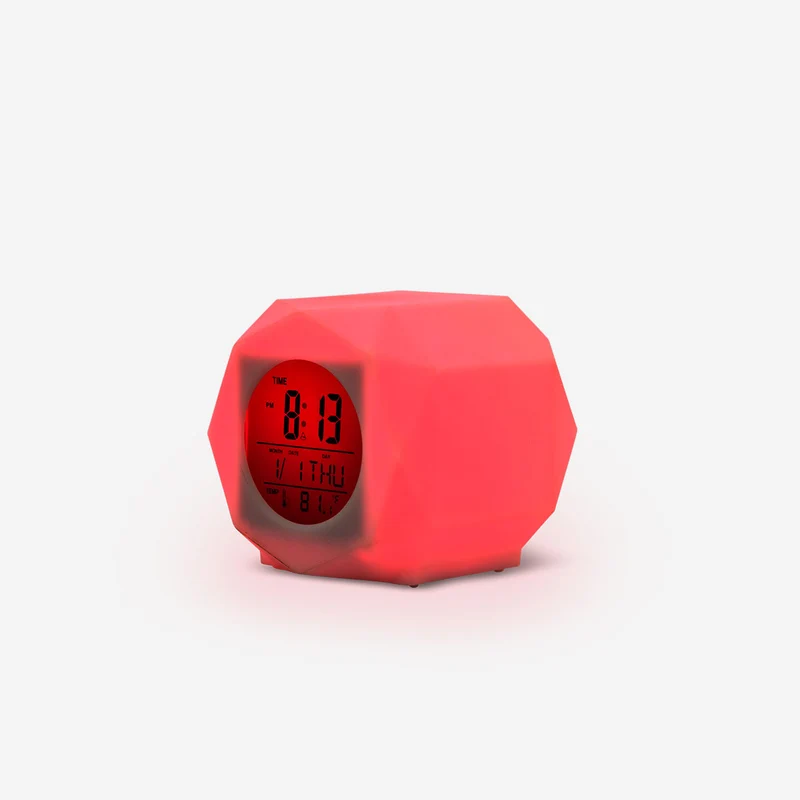 Colour changing digital alarm clock