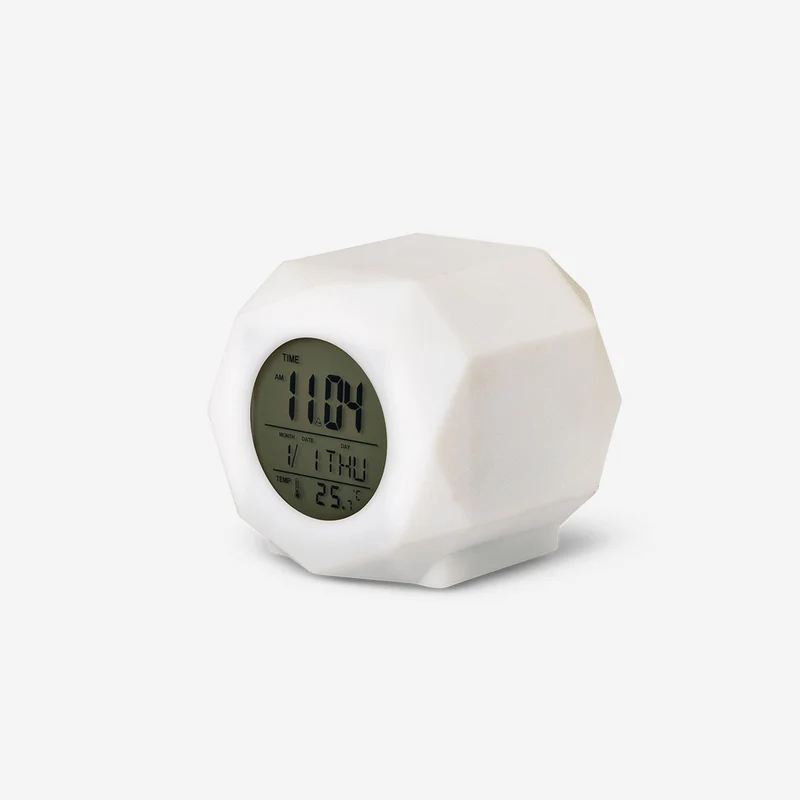 Colour changing digital alarm clock