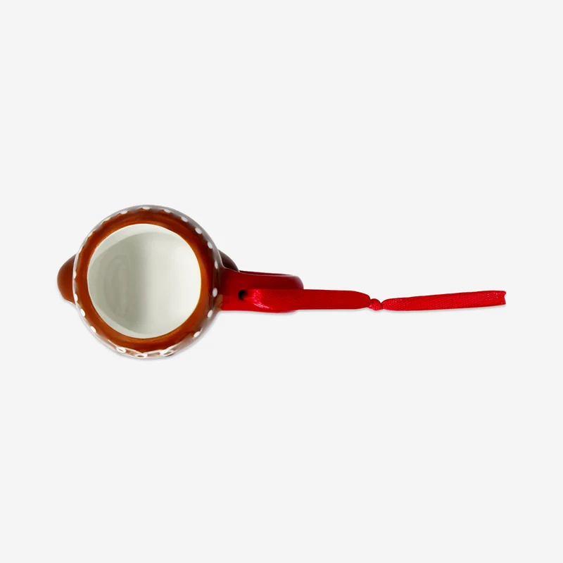 Mini gingerbread man mug ornament