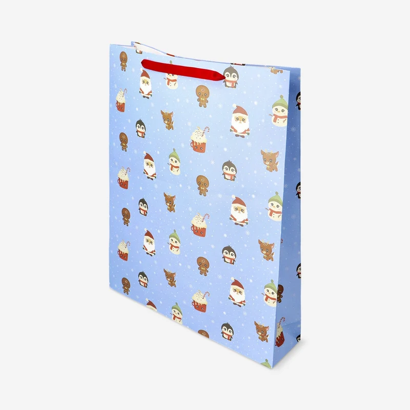 Gift bag with Christmas icons