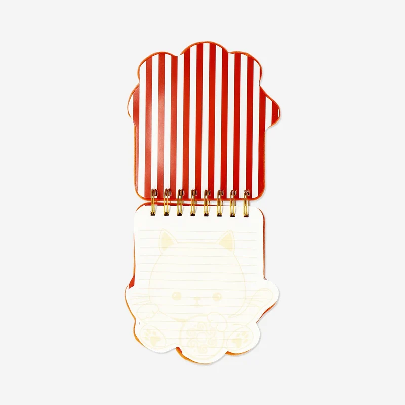 Notepad with fleece cat cover