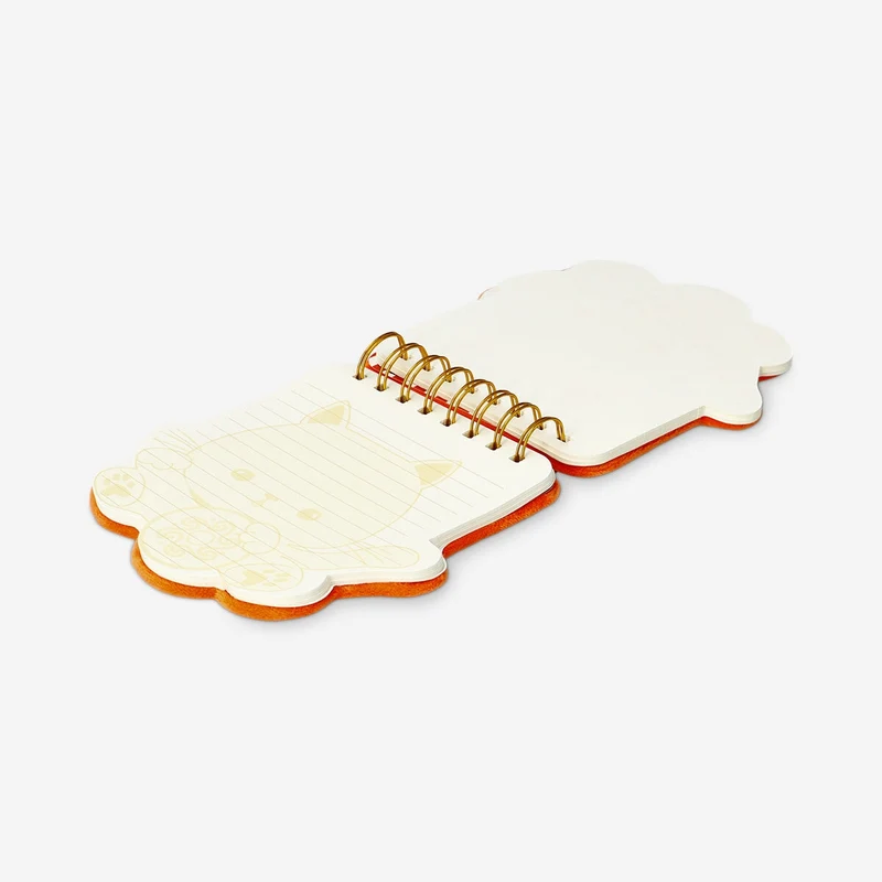 Notepad with fleece cat cover