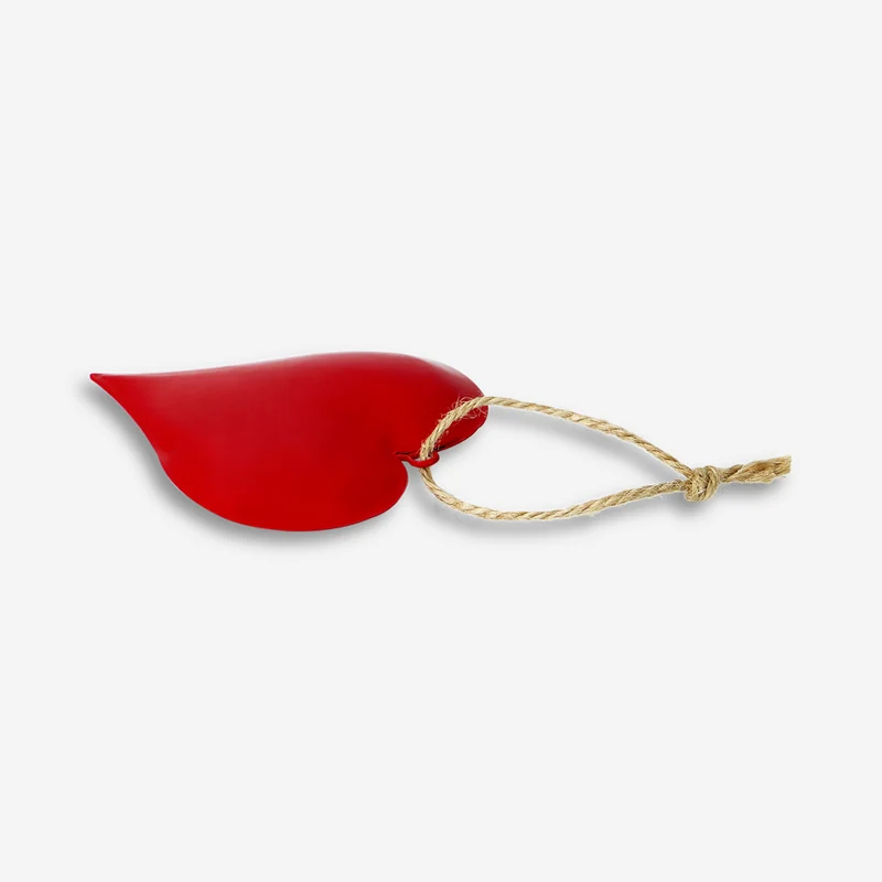 Red metal heart ornament