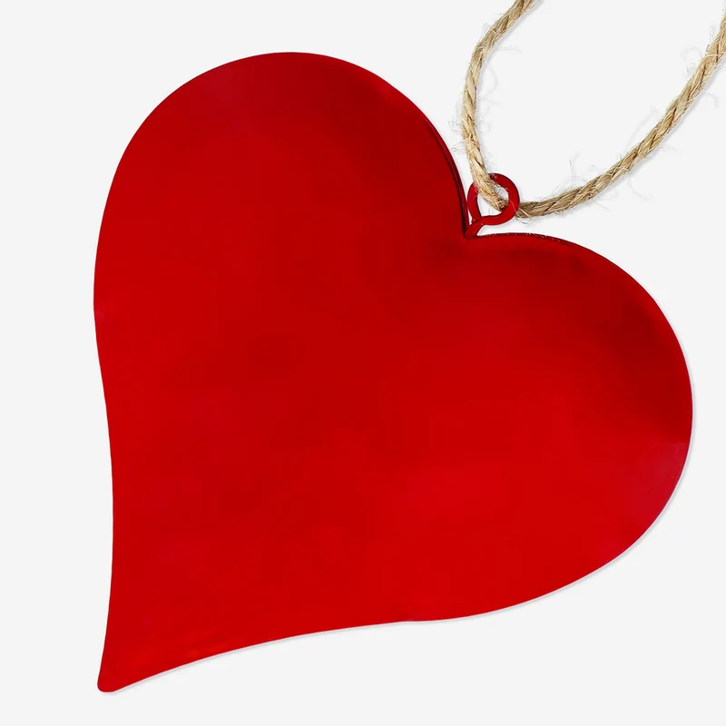 Red metal heart ornament