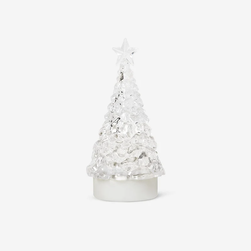 Swirling glitter Christmas tree - 12 cm