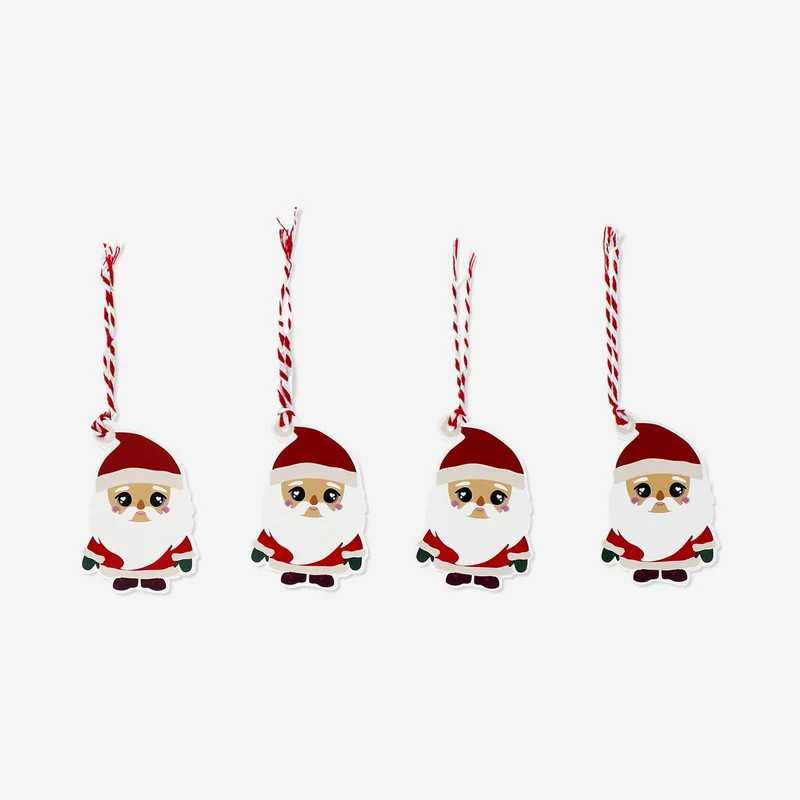 Gift tags with Christmas characters - 8 pcs
