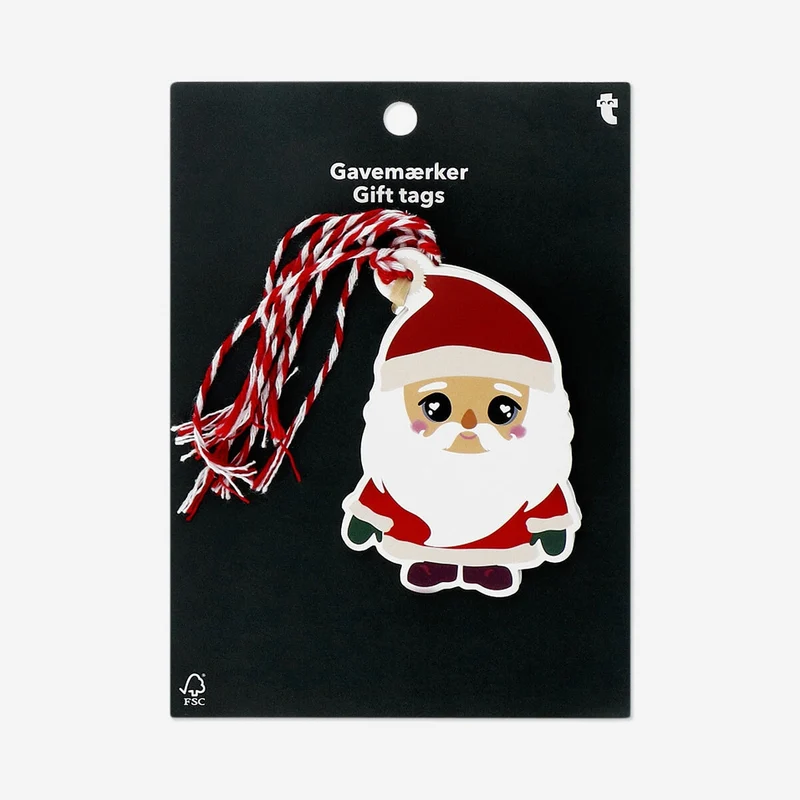 Gift tags with Christmas characters - 8 pcs