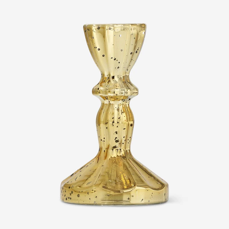 Gold candle holder
