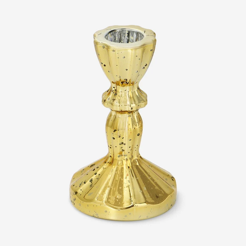 Gold candle holder