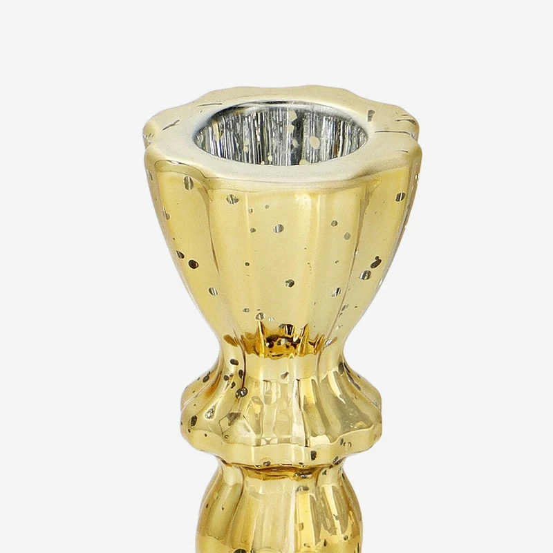 Gold candle holder