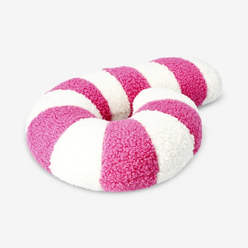 Pink candy cane cushion