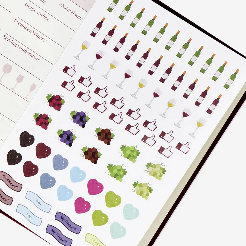 Wine tasting journal with linen cover