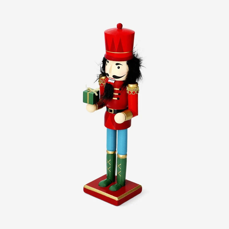 Decorative green nutcracker - 30 cm