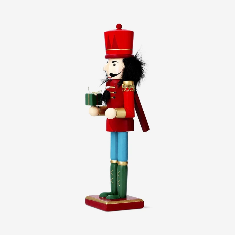 Decorative green nutcracker - 30 cm