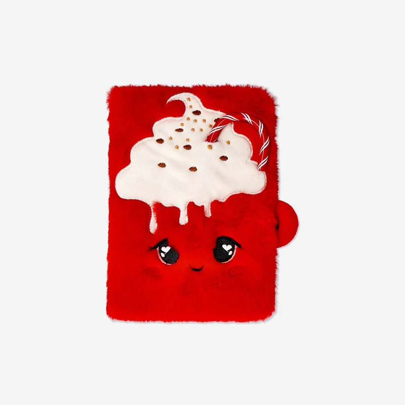 Notebook - Plush hot chocolate cover