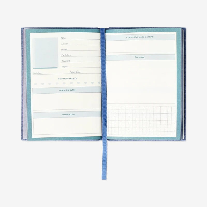Book journal with linen cover - English