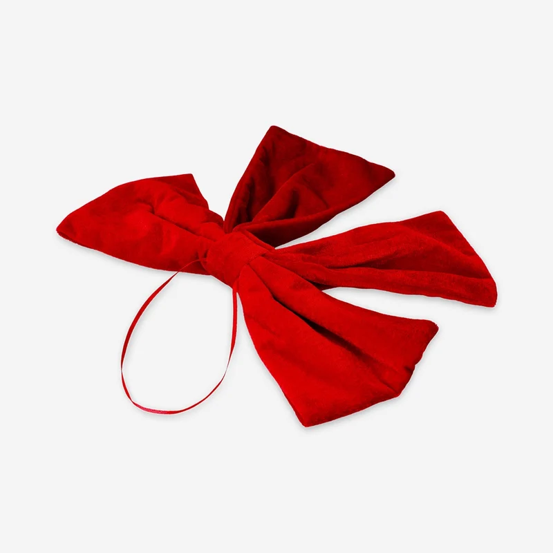 Decorative red bow for door - 30 cm