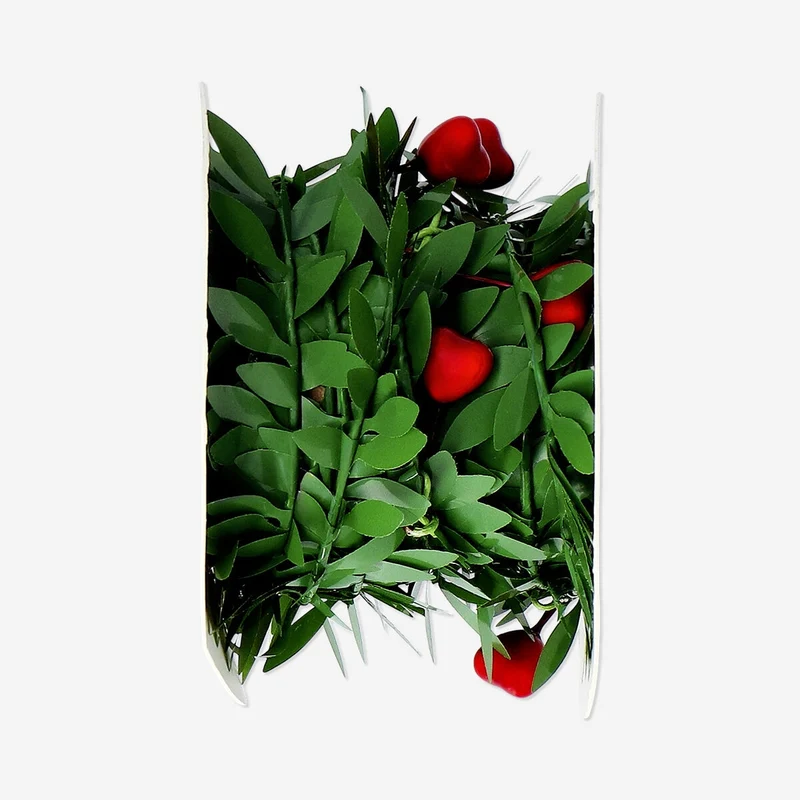 Holly garland ribbon - 3 m