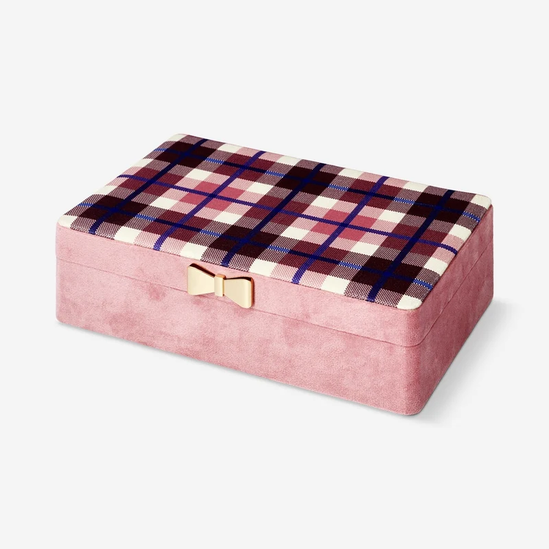 Velvet jewellery box with print - 25 cm
