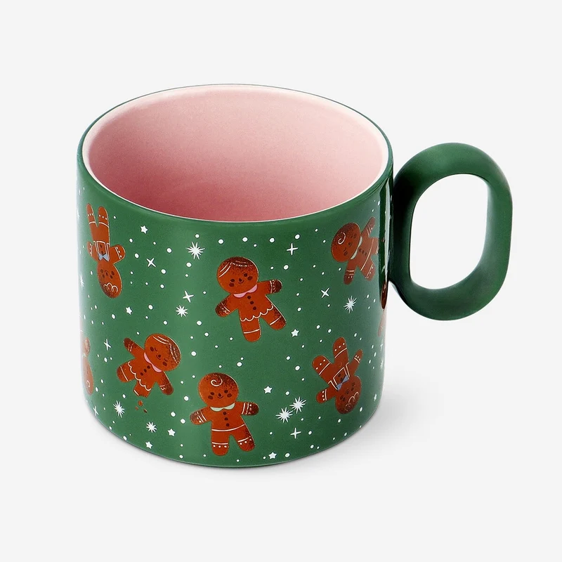 Mug with gingerbread men print - 300 ml
