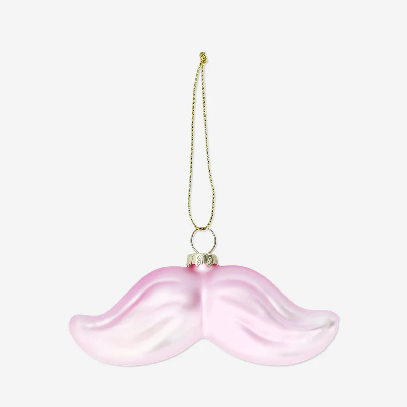 Christmas bauble - Pink moustache