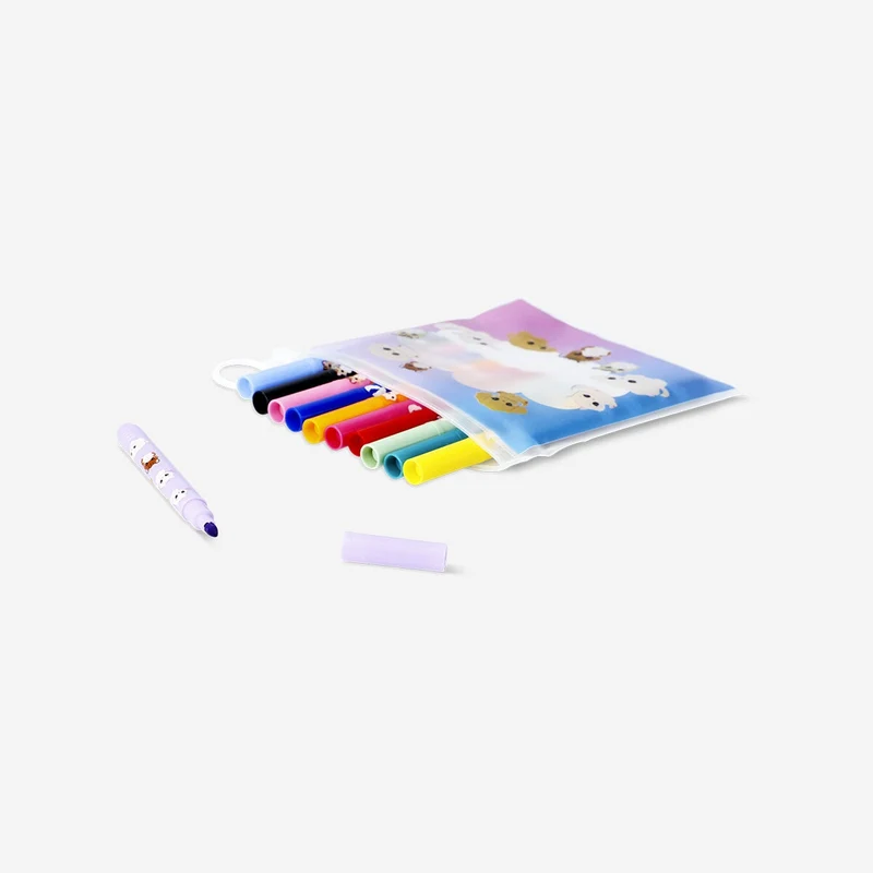 Markers with animal icons - 12 pcs