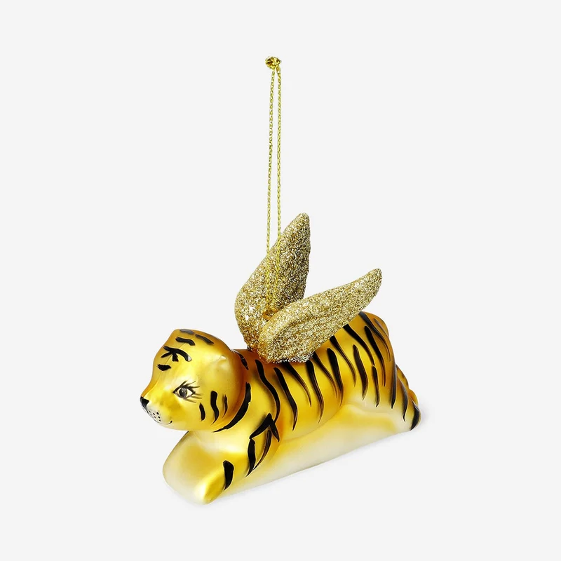 Christmas bauble - Gold flying tiger