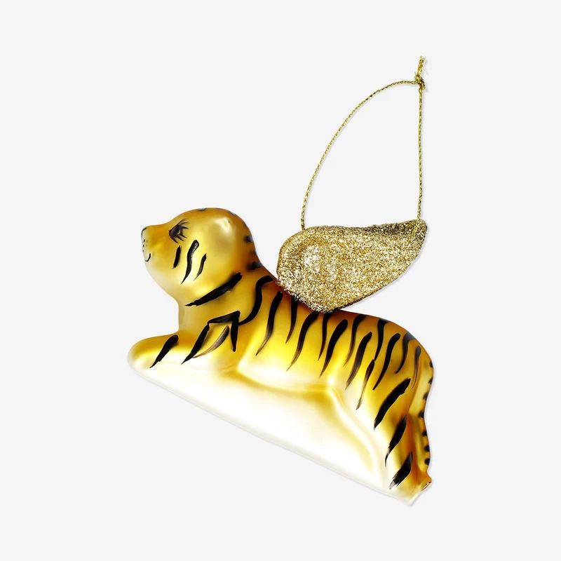 Christmas bauble - Gold flying tiger