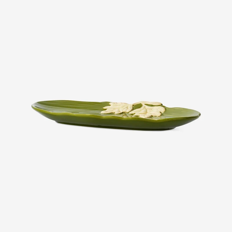 Green pumpkin serving plate - 33 cm