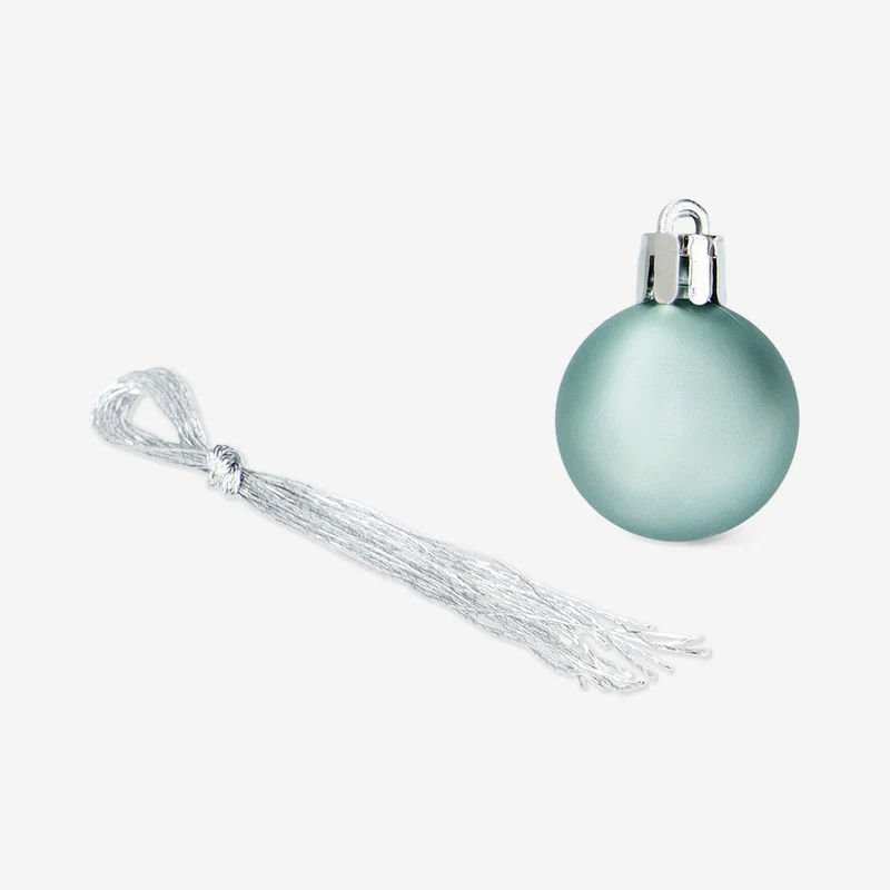 Small plastic baubles in pastel colours - 12 pcs