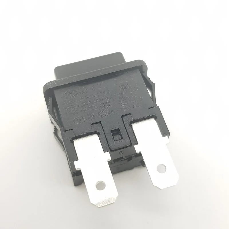 Pulsante push unipolare 20x13 nero 2 contatti con asole De Longhi