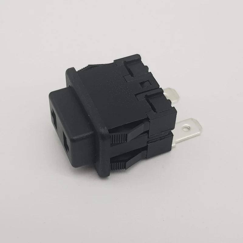 Pulsante push unipolare 20x13 nero 2 contatti con asole De Longhi