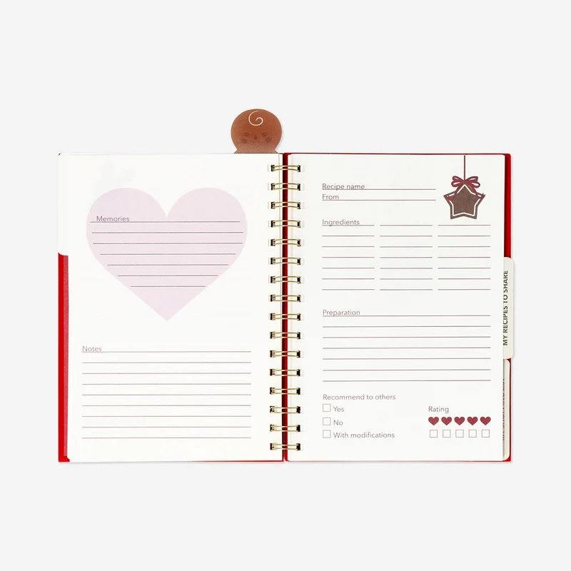 A5 Christmas recipe book