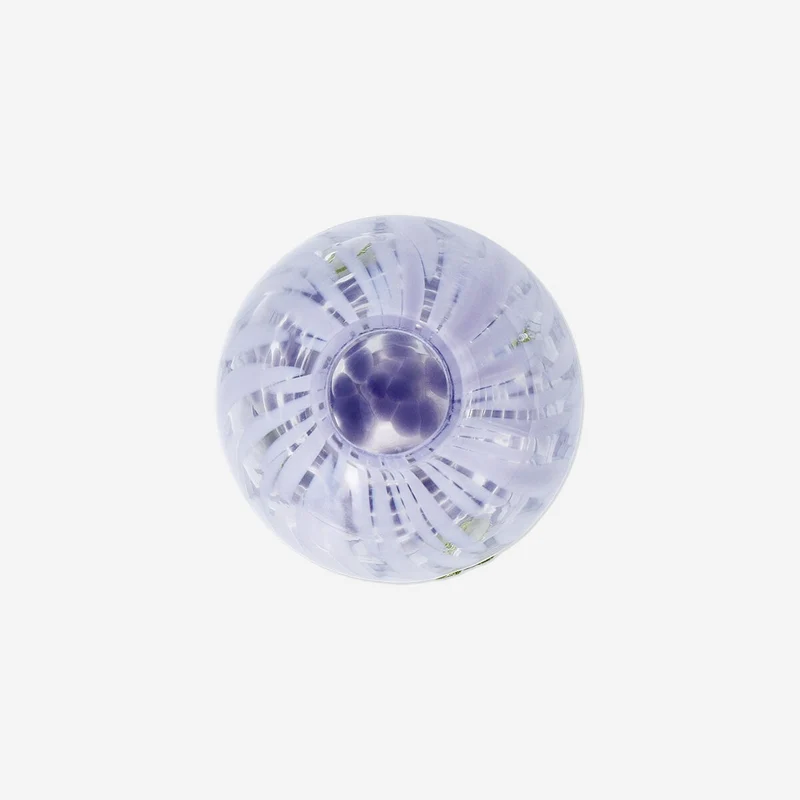 Vase with purple dots and leaves - 12 cm