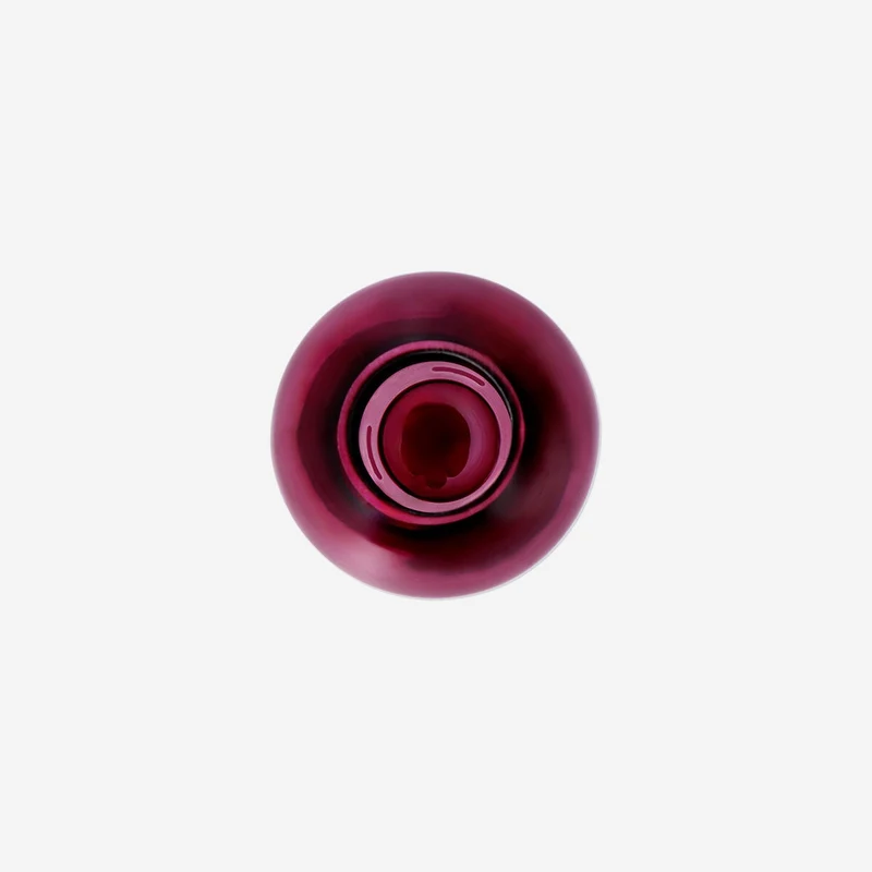 Burgundy mushroom glass vase - 17 cm