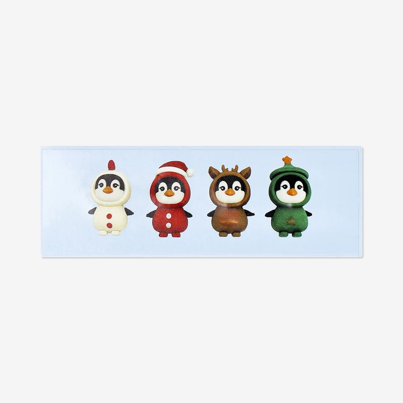Erasers as Christmas dress up figures - 4 pcs