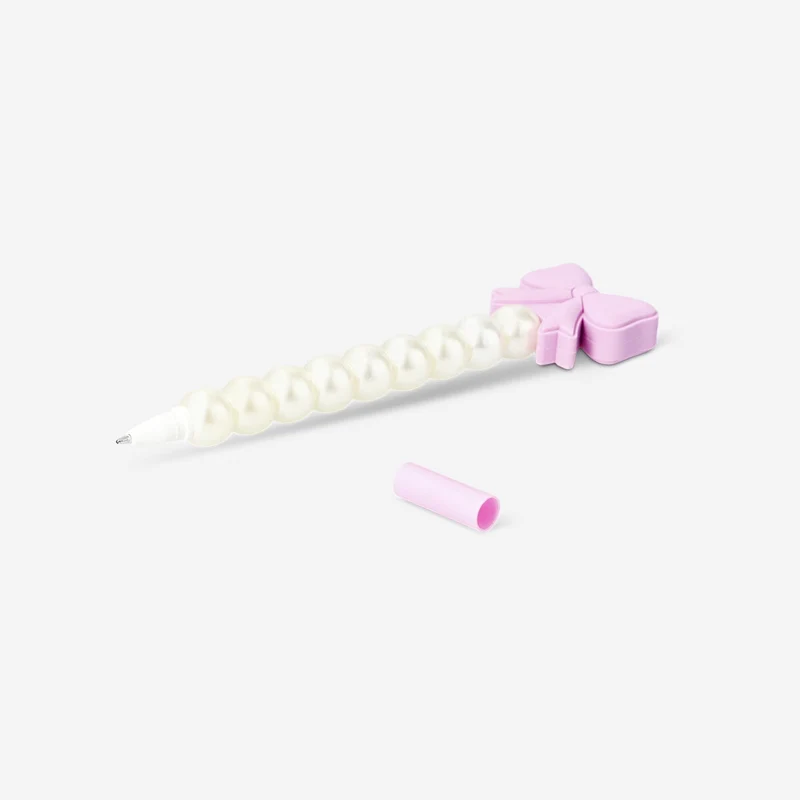 Ballpoint pen with bow and pearls - Black ink