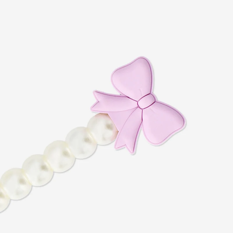 Ballpoint pen with bow and pearls - Black ink