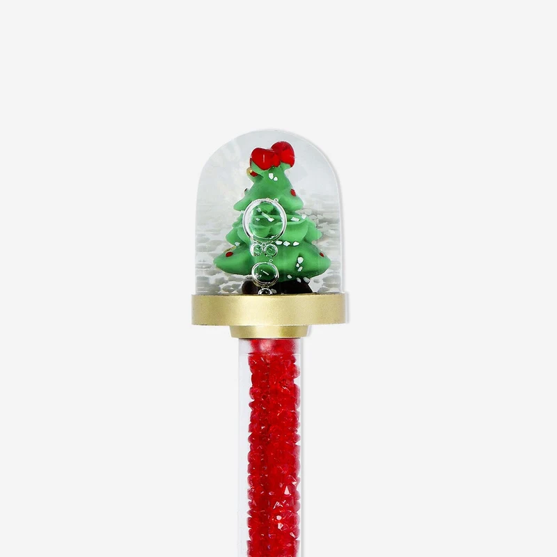 Ballpoint pen with Christmas tree in snowglobe - Black ink