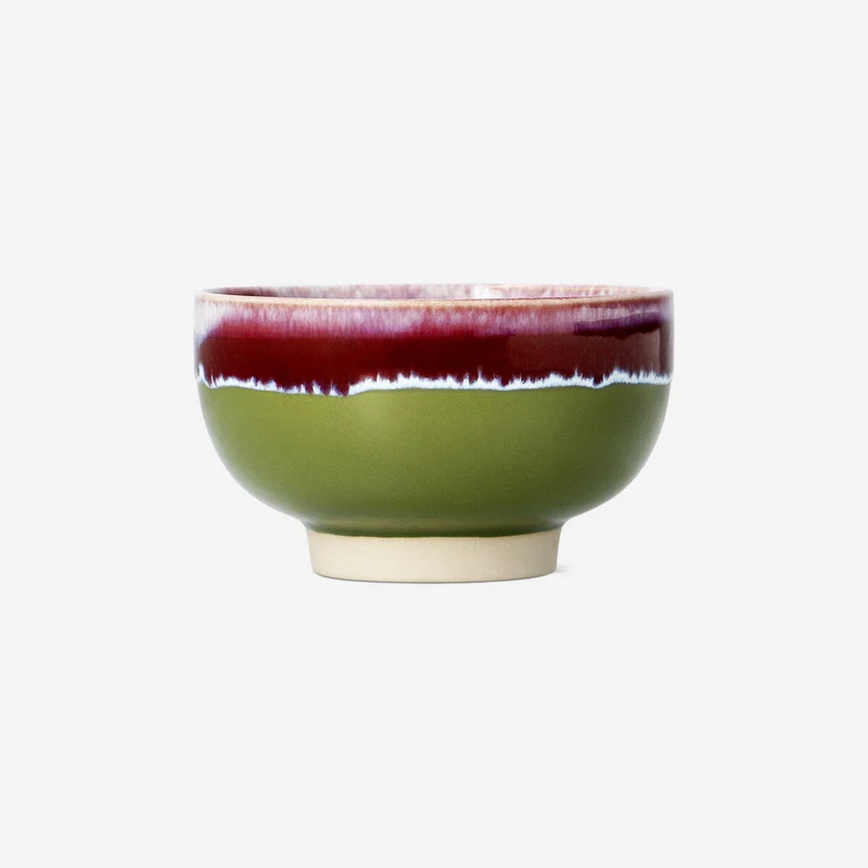 Ceramic bowl with running glaze - 12 cm