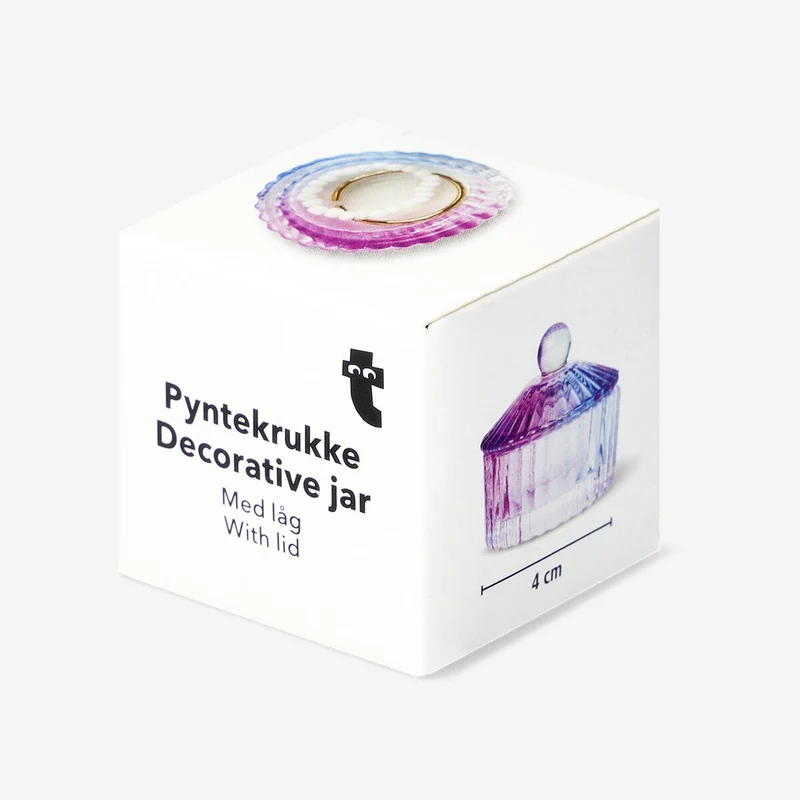 Mini blue and purple rainbow jar - 4 cm