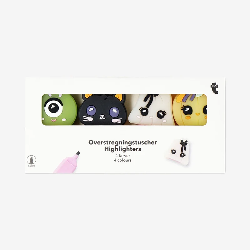 Highlighters with little monsters - 4 pcs
