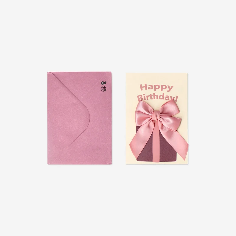 Birthday card with velvet gift