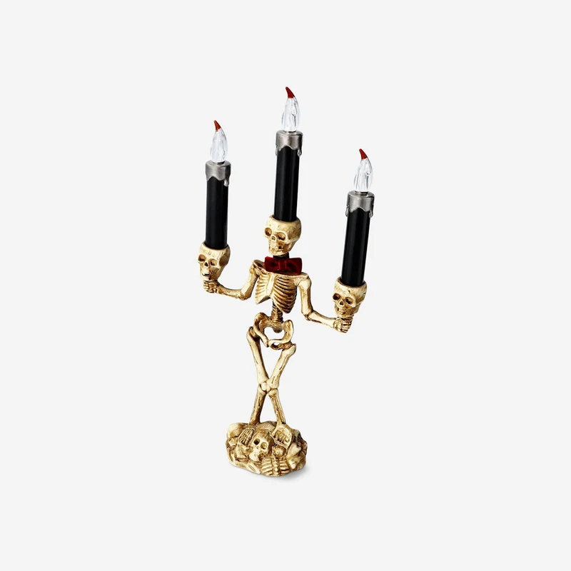 Colour changing skeleton candelabra