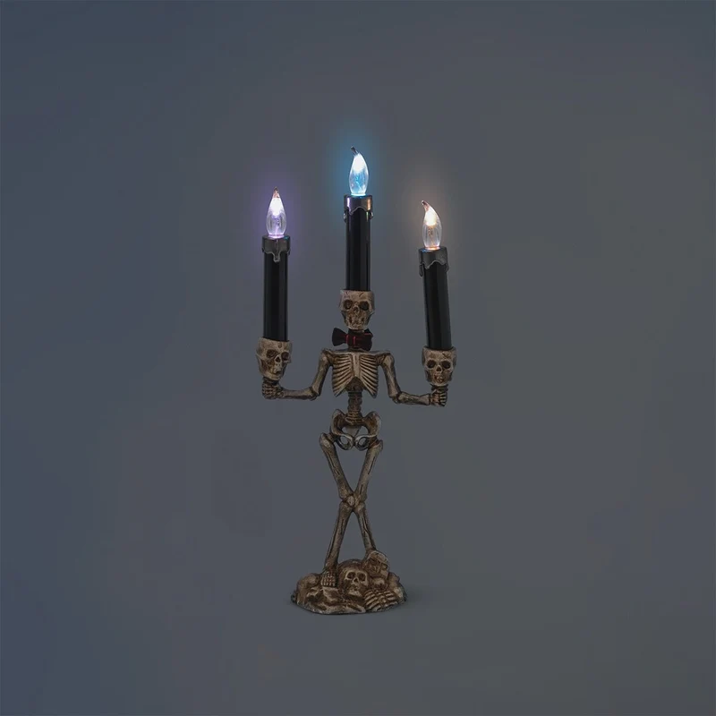 Colour changing skeleton candelabra