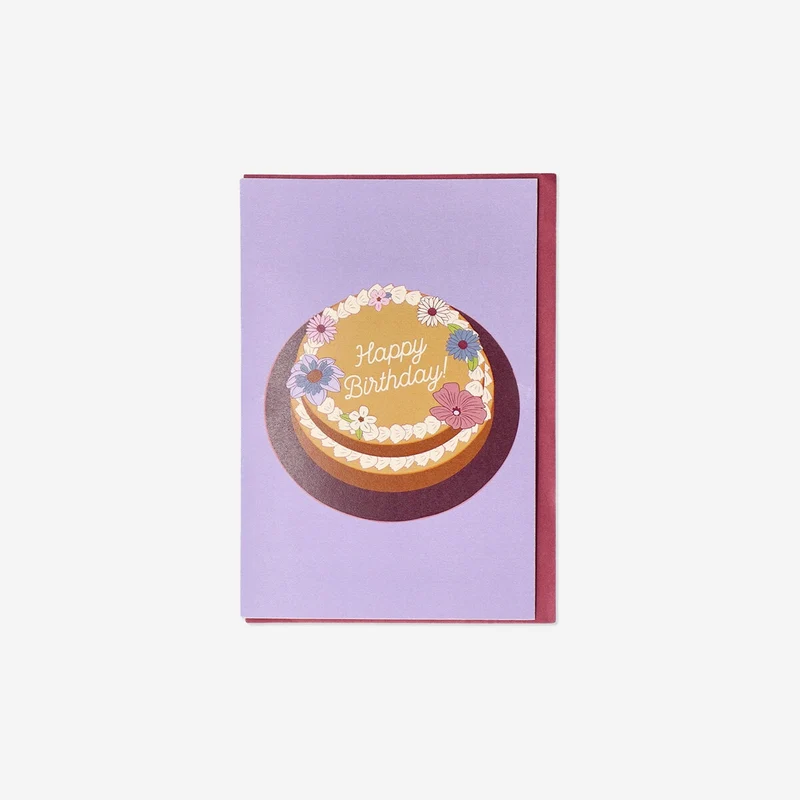 Birthday card with cake motif