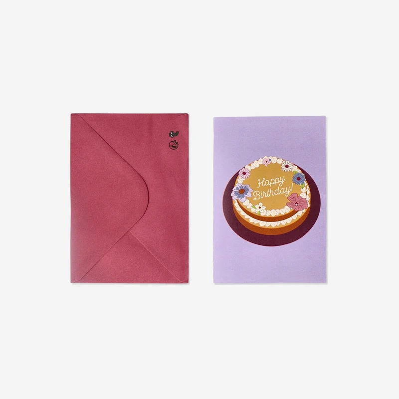 Birthday card with cake motif
